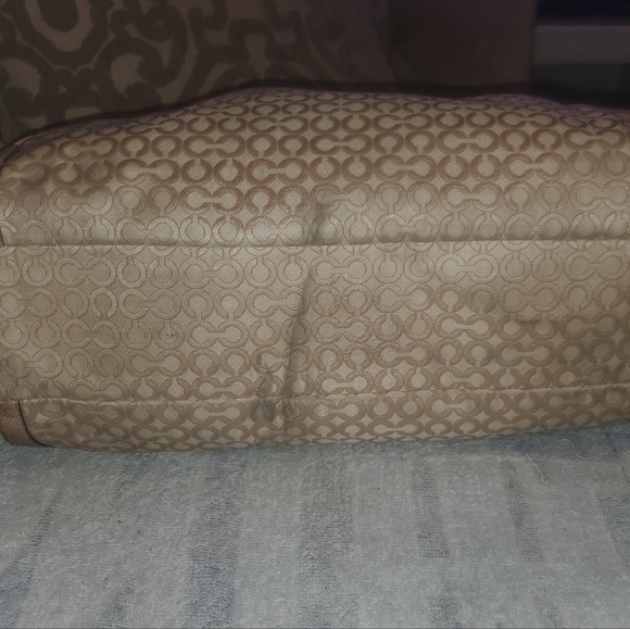 Coach Madison Op Art Pearlescent Fabric Carryall Shoulder Bag 30681 - Picture 7 of 16